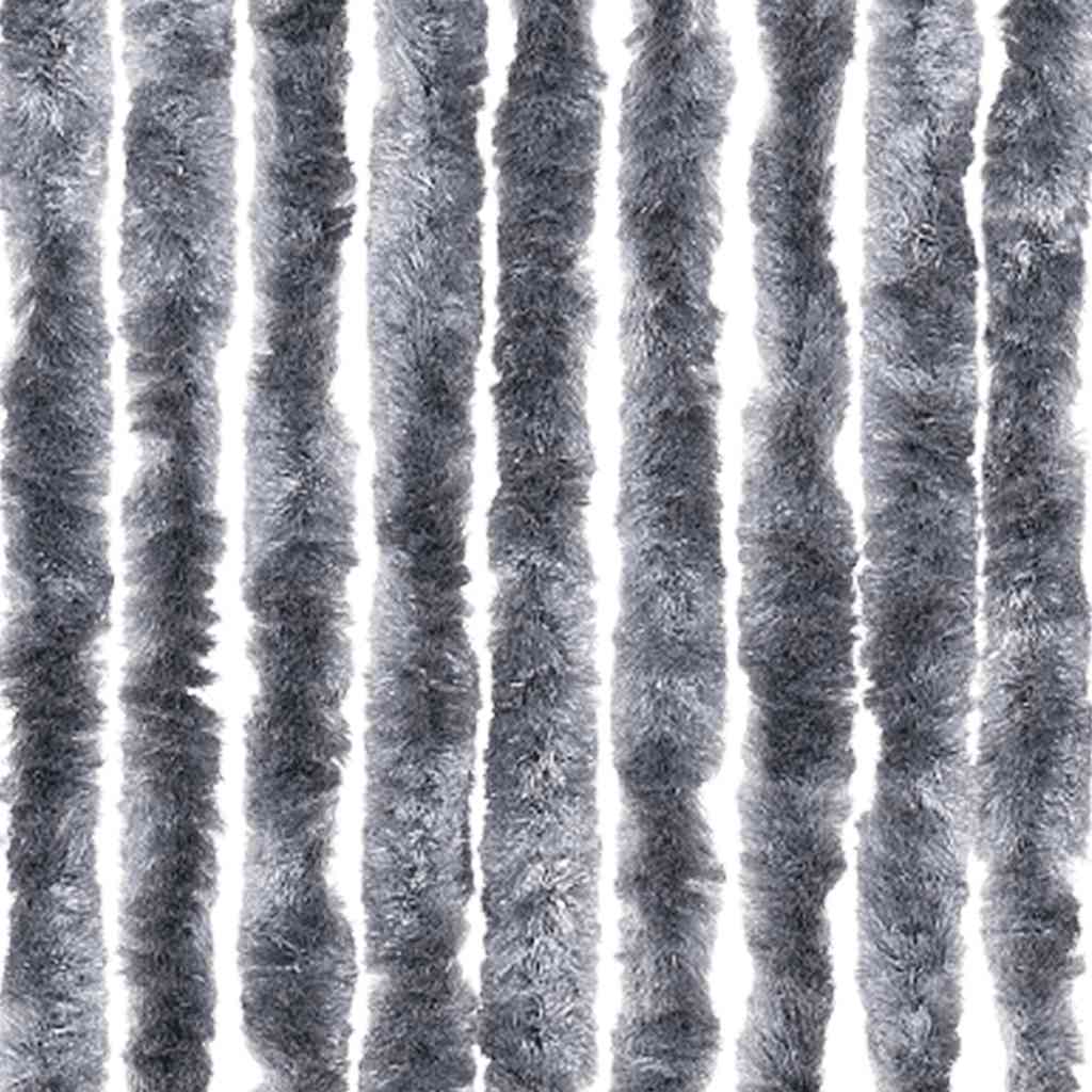vidaXL Zasłona przeciwko owadom, srebrna, 56x185 cm, szenil