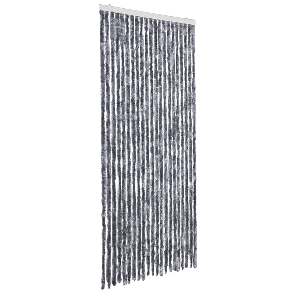 vidaXL Zasłona przeciwko owadom, srebrna, 90x220 cm, szenil