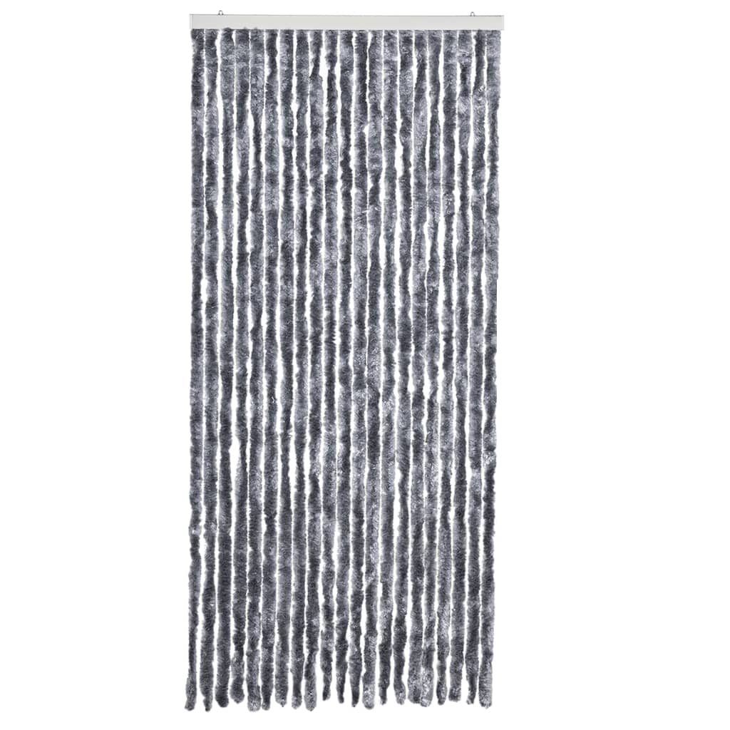 vidaXL Zasłona przeciwko owadom, srebrna, 90x220 cm, szenil