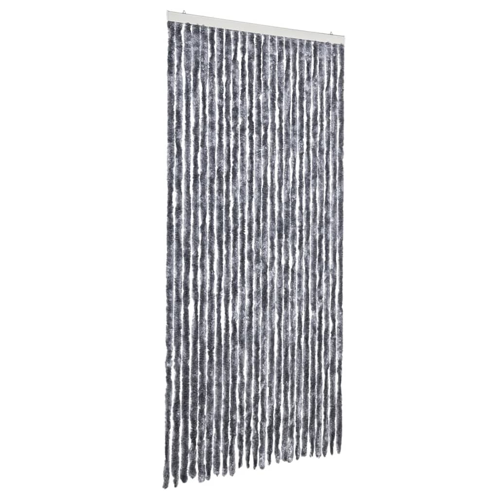 vidaXL Zasłona przeciwko owadom, srebrna, 100x220 cm, szenil