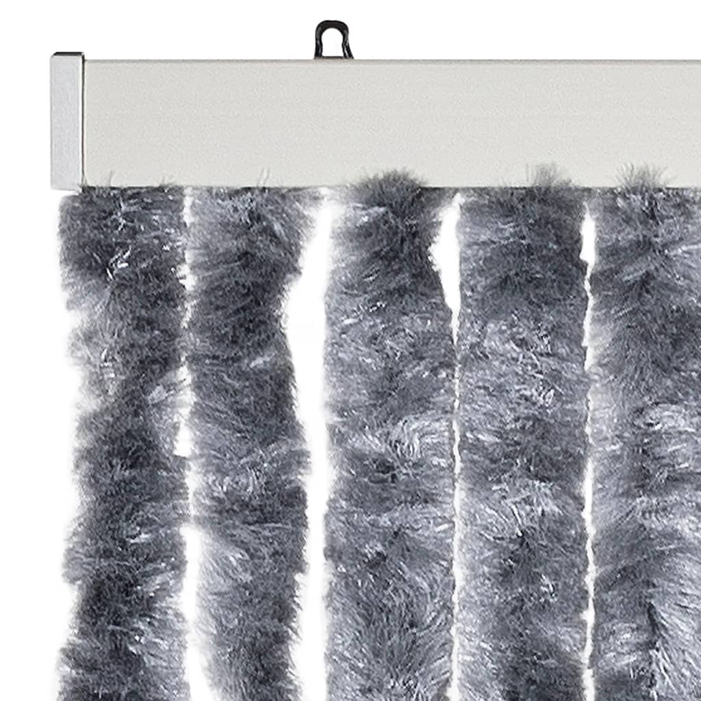 vidaXL Zasłona przeciwko owadom, srebrna, 100x220 cm, szenil