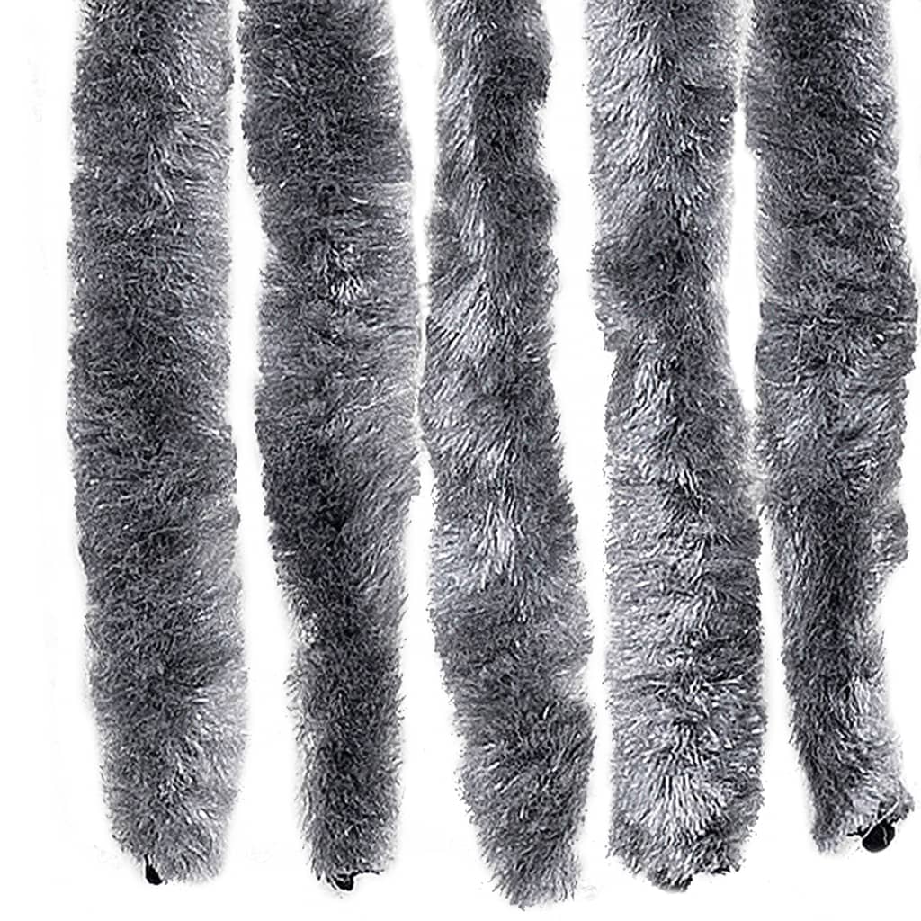 vidaXL Zasłona przeciwko owadom, srebrna, 100x220 cm, szenil