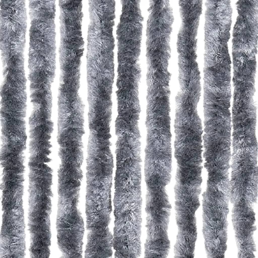 vidaXL Zasłona przeciwko owadom, srebrna, 100x220 cm, szenil