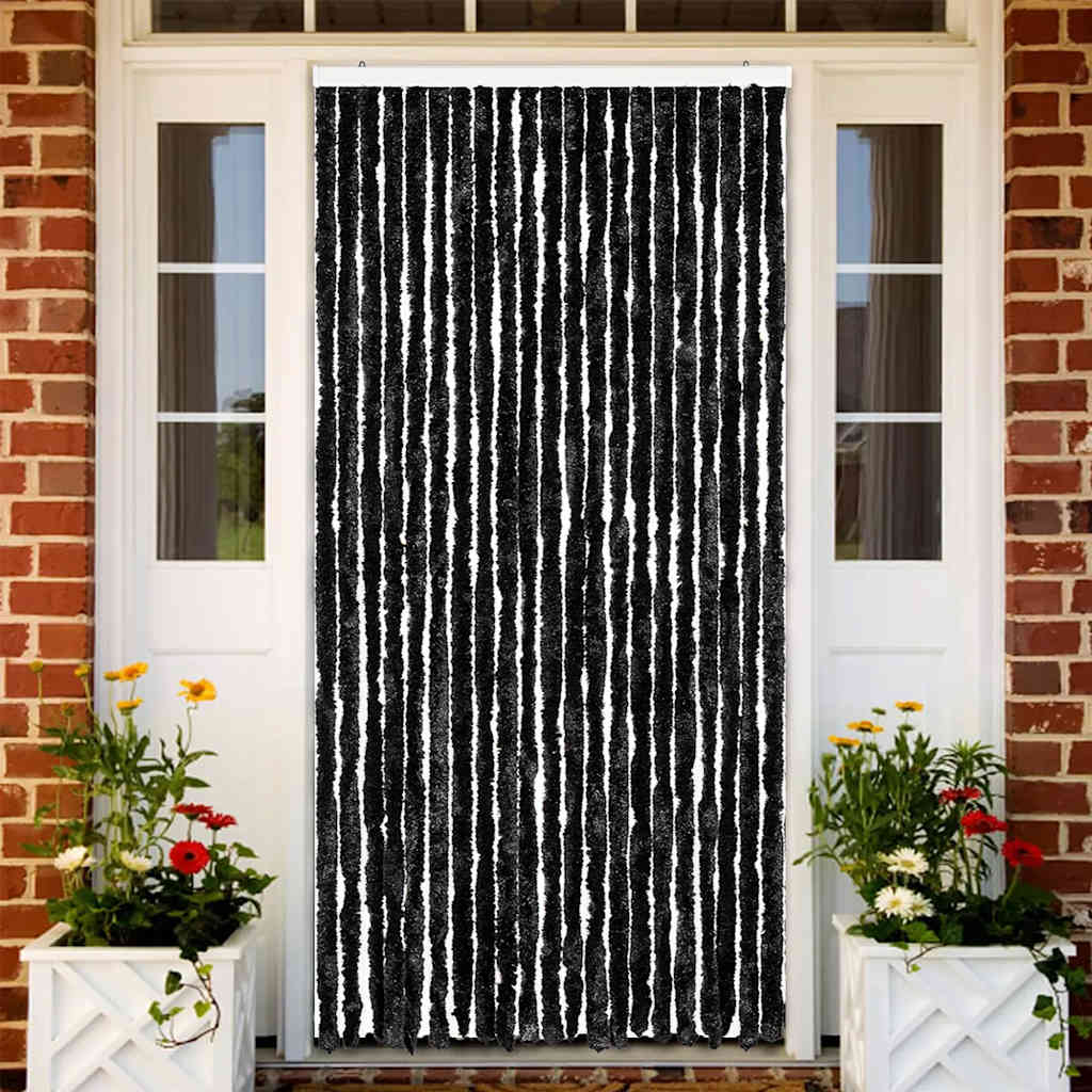 vidaXL Zasłona przeciwko owadom, antracytowa, 90x220 cm, szenil