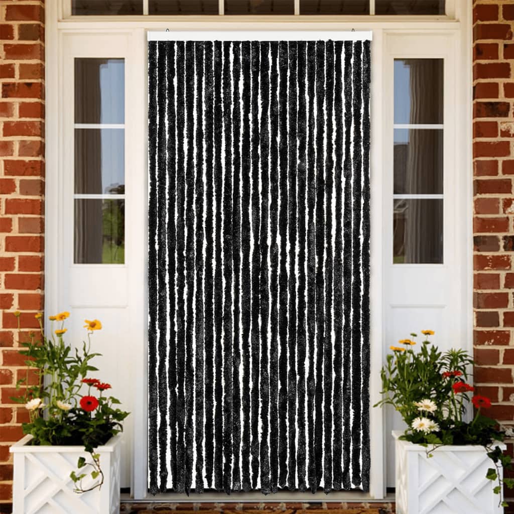 vidaXL Zasłona przeciwko owadom, antracytowa, 100x220 cm, szenil