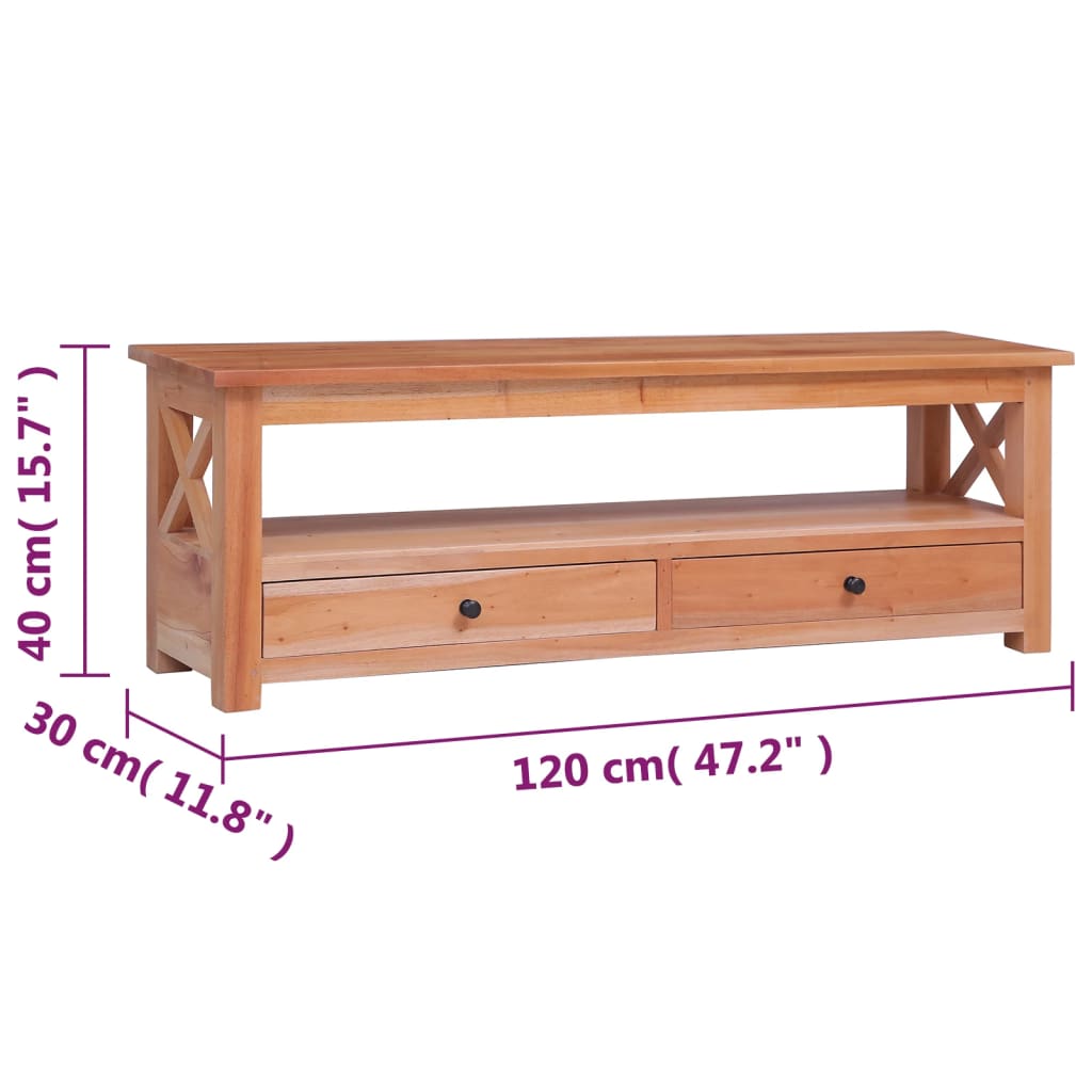 vidaXL Szafka pod TV, 120x30x40 cm, lite drewno mahoniowe