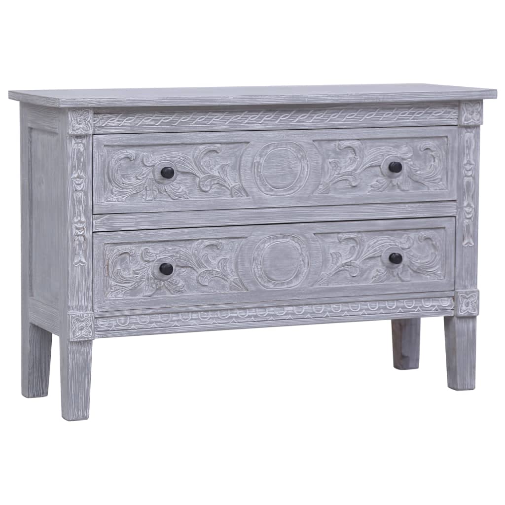 vidaXL Komoda z 2 szufladami, 90x30x60 cm, lite drewno mahoniowe