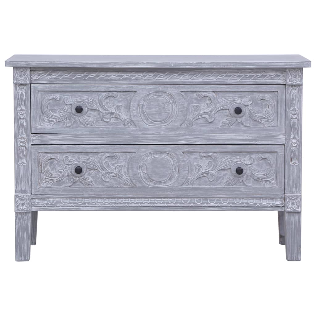 vidaXL Komoda z 2 szufladami, 90x30x60 cm, lite drewno mahoniowe