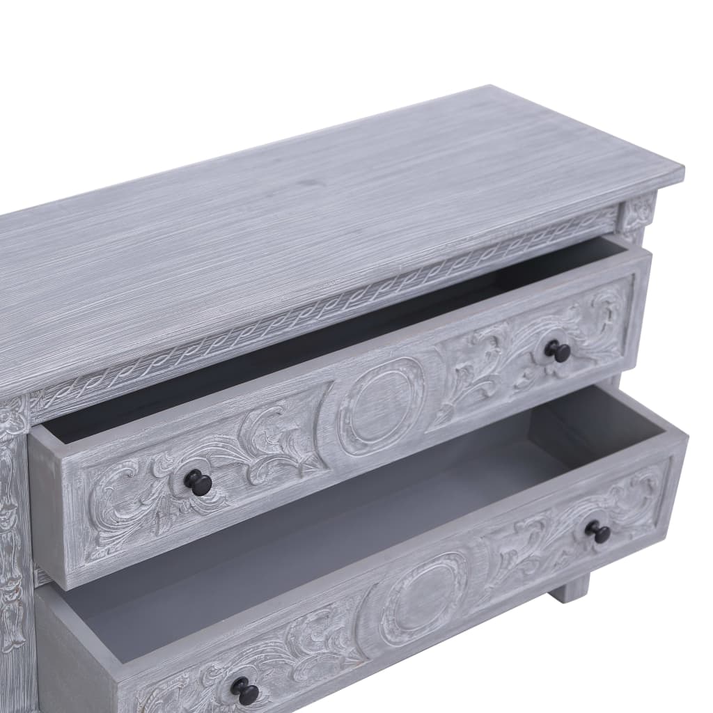 vidaXL Komoda z 2 szufladami, 90x30x60 cm, lite drewno mahoniowe