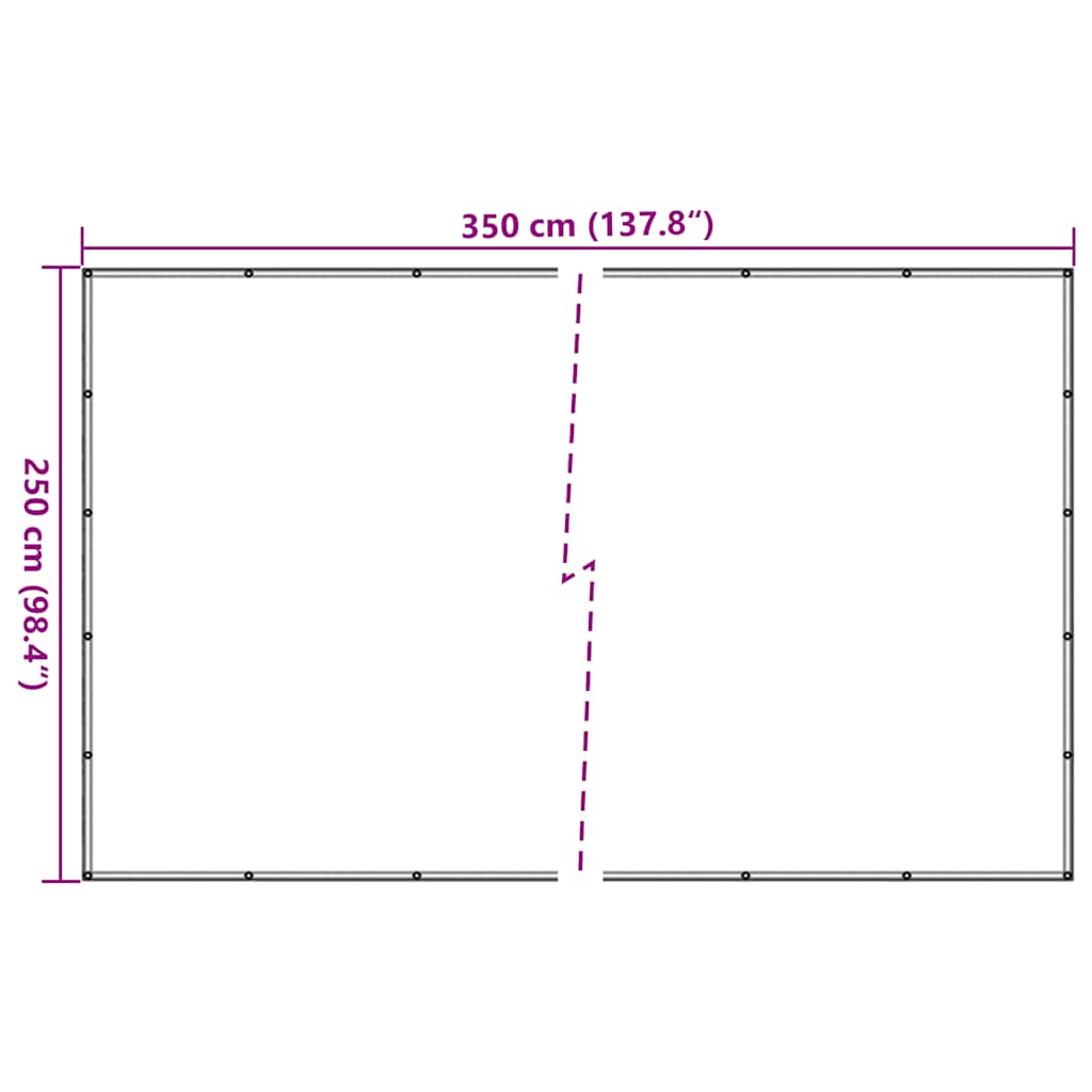vidaXL Siatka transportowa, HDPE, 2,5 x 3,5 m, czarna