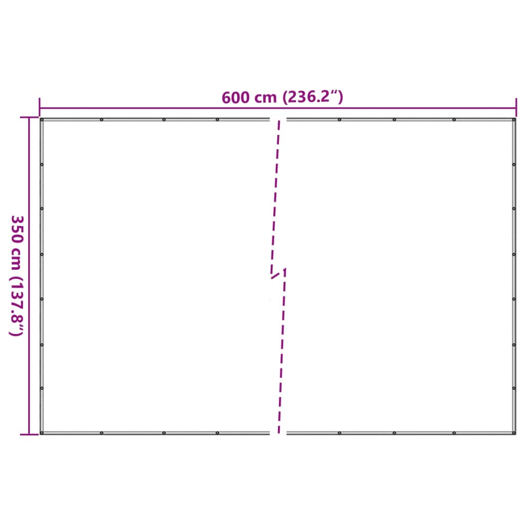 vidaXL Siatka na kontener, HDPE, 3,5x6 m, czarna