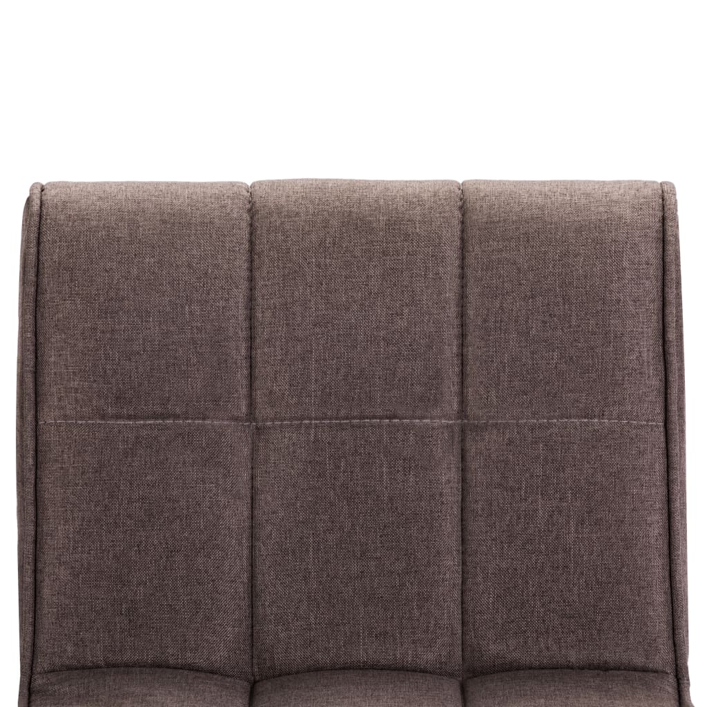 vidaXL Stołki barowe, 2 szt., kolor taupe, tapicerowane tkaniną