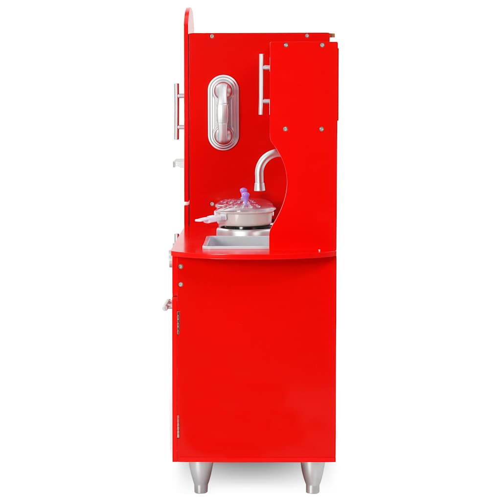 vidaXL Zabawkowa kuchnia, MDF, 84 x 31 x 89 cm, czerwona
