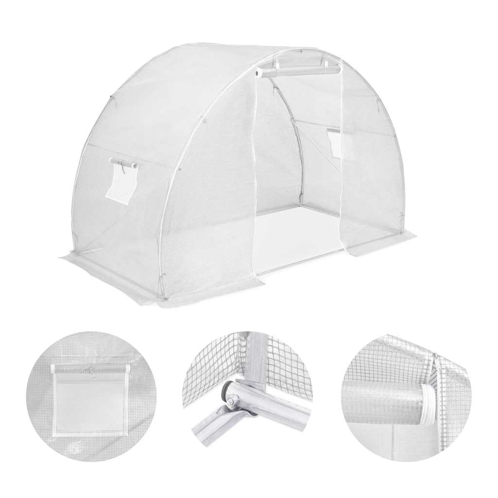 vidaXL Szklarnia ogrodowa, 4,5 m², 300x150x200 cm