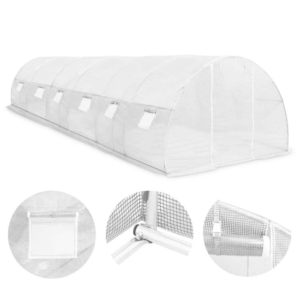 vidaXL Szklarnia ogrodowa, 27 m², 900x300x200 cm
