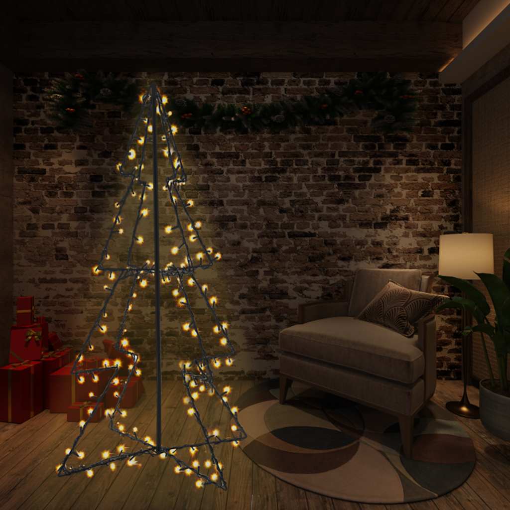 vidaXL Ozdoba świąteczna w kształcie choinki, 240 LED, 115x150 cm