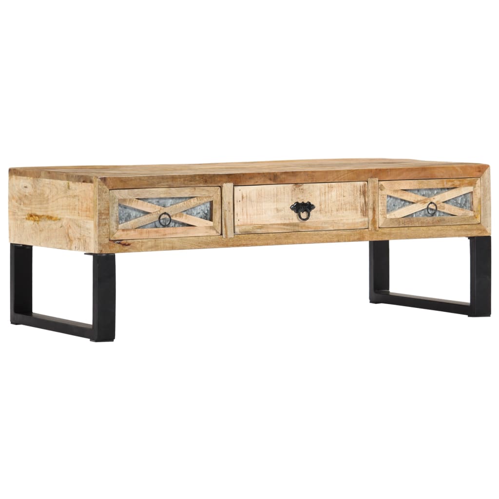 vidaXL Stolik kawowy, 110 x 50 x 38 cm, lite drewno mango