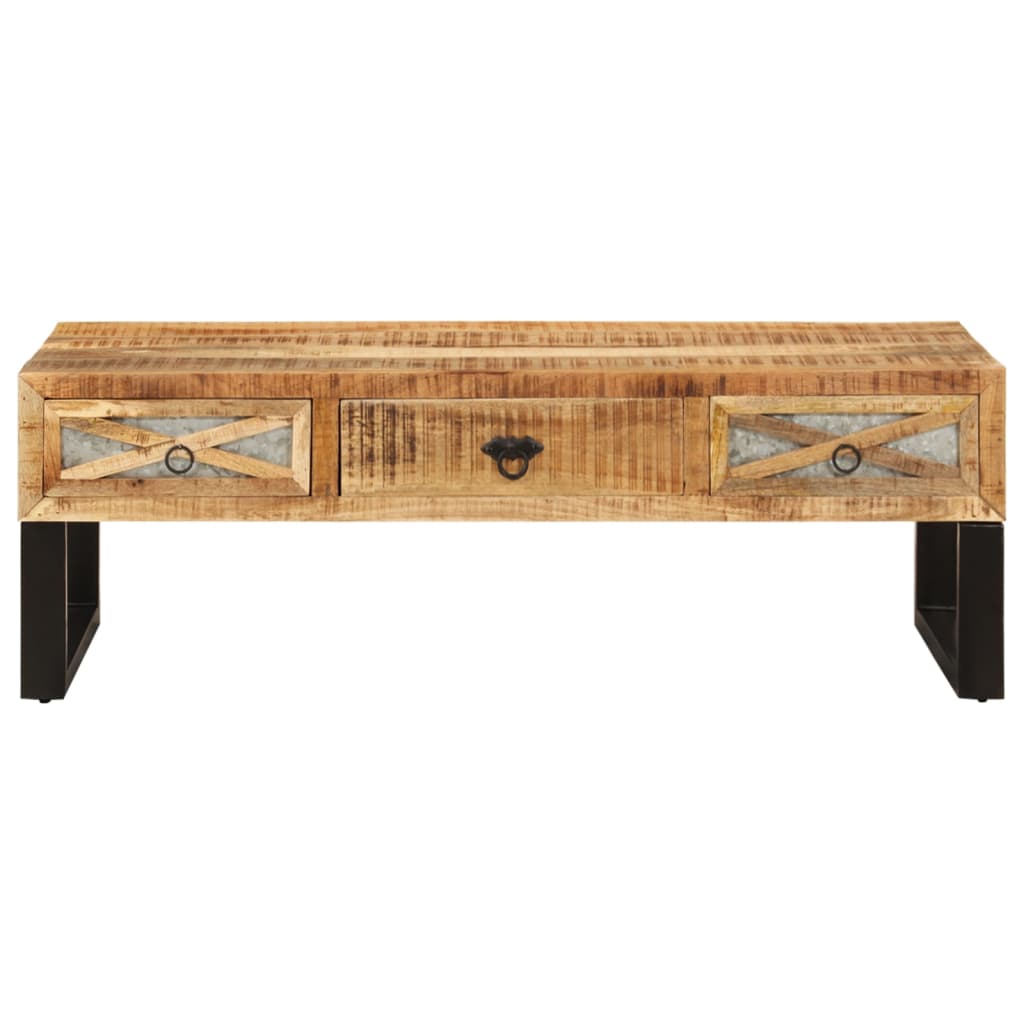 vidaXL Stolik kawowy, 110 x 50 x 38 cm, lite drewno mango
