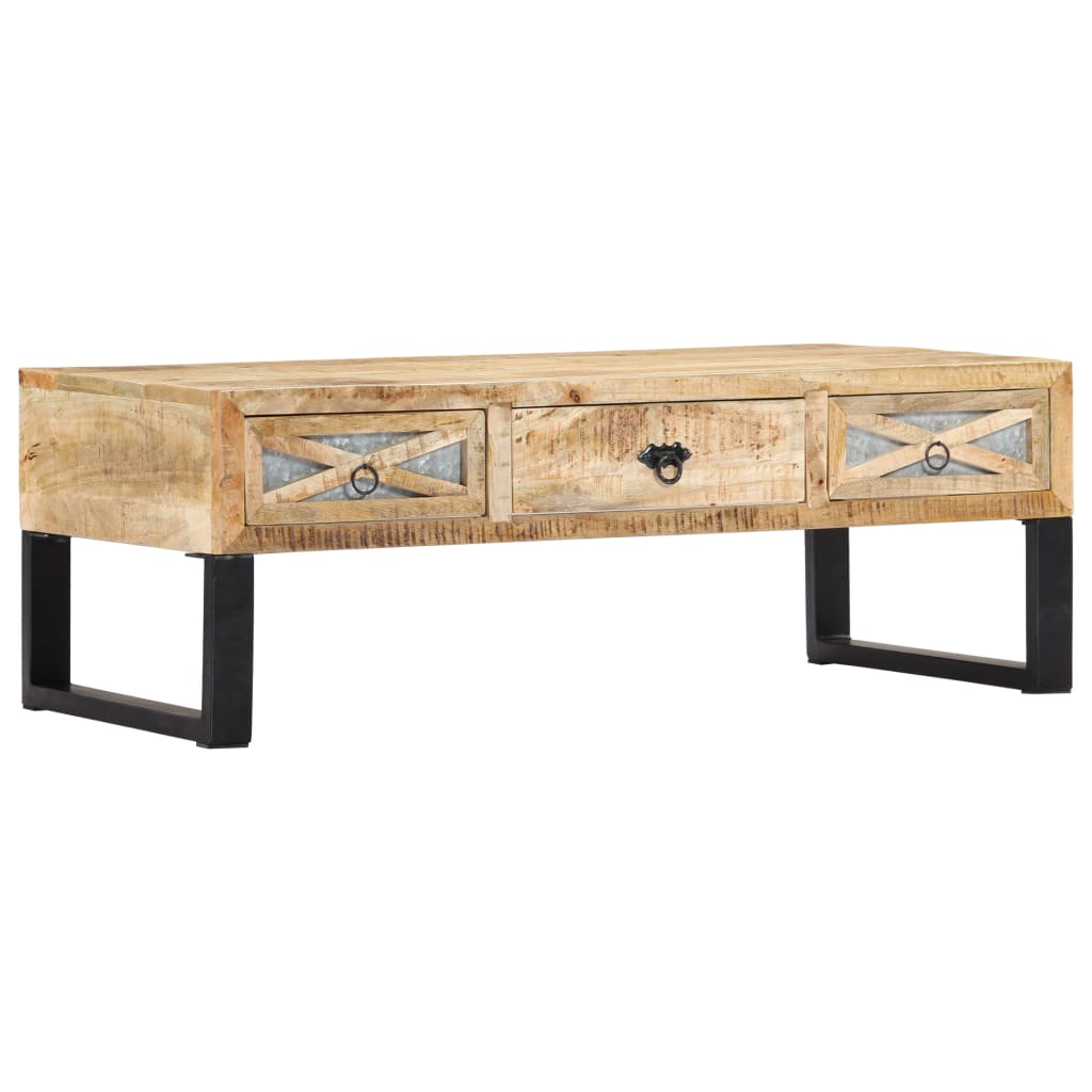 vidaXL Stolik kawowy, 110 x 50 x 38 cm, lite drewno mango