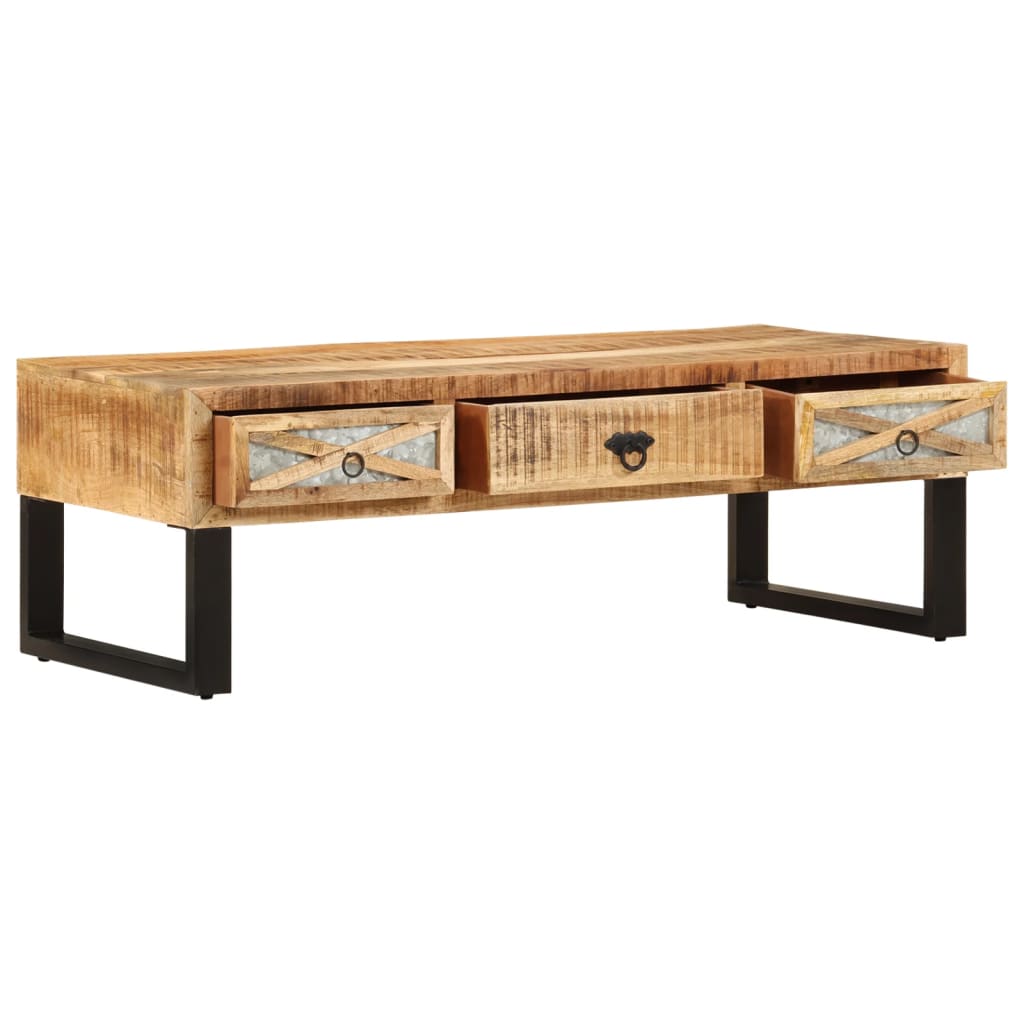 vidaXL Stolik kawowy, 110 x 50 x 38 cm, lite drewno mango
