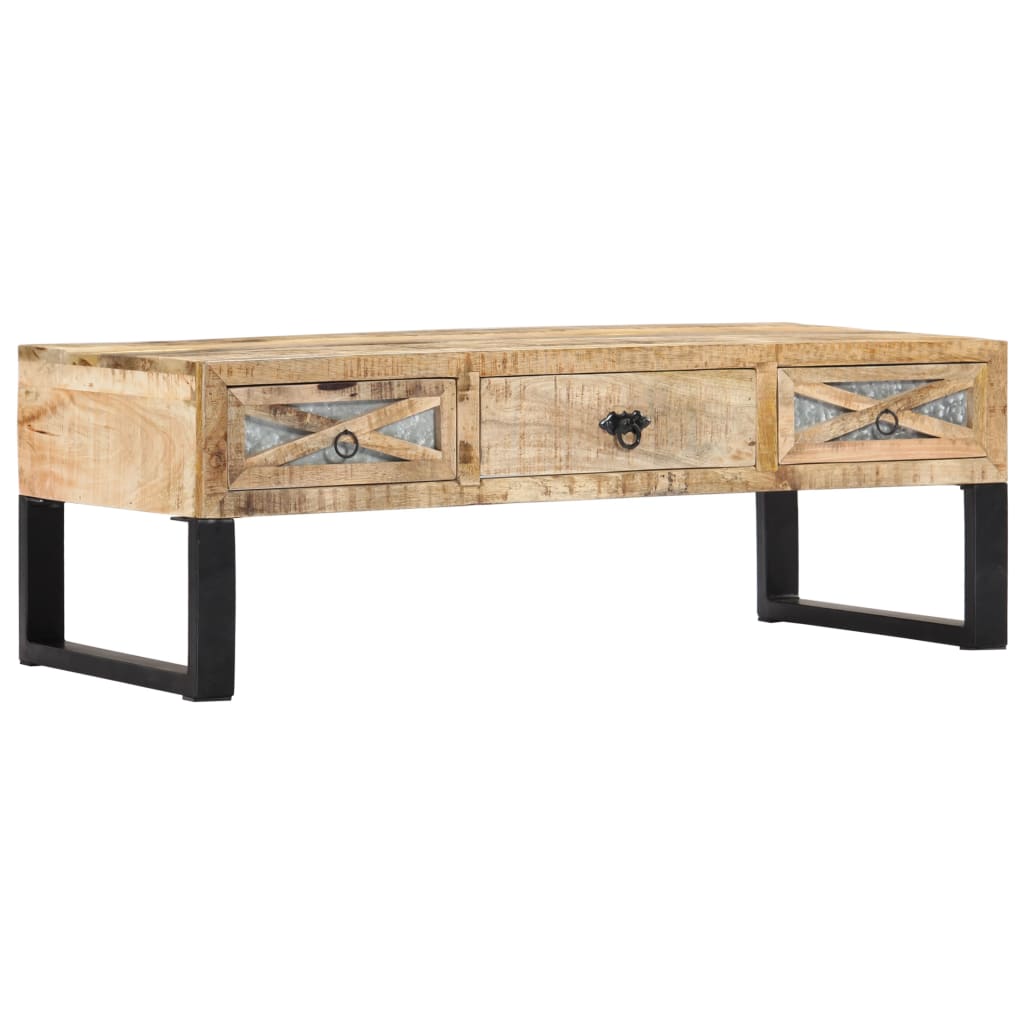 vidaXL Stolik kawowy, 110 x 50 x 38 cm, lite drewno mango