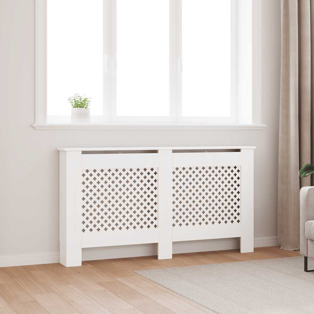 vidaXL Osłona na kaloryfer, biała, 152 x 19 x 81,5 cm, MDF