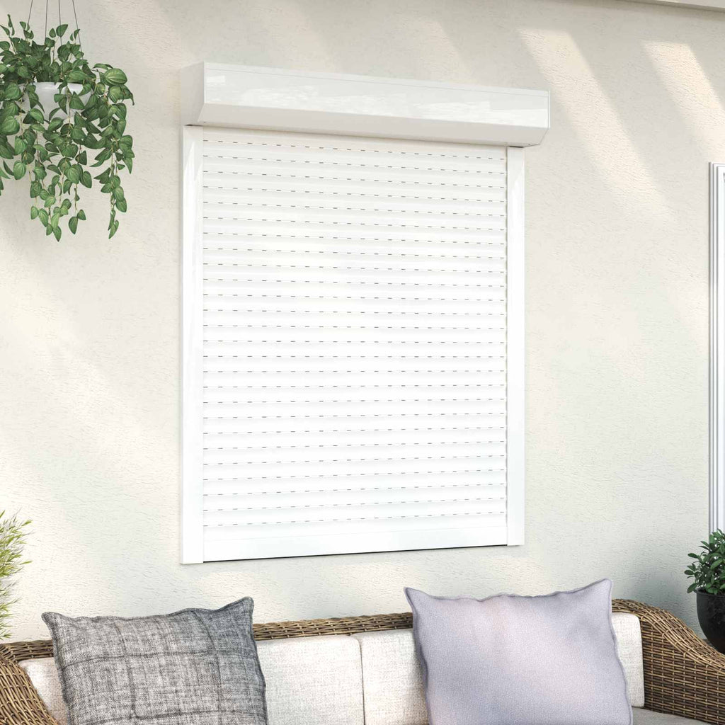 vidaXL Roleta Biały 100 x 130 cm Aluminium i poliuretan