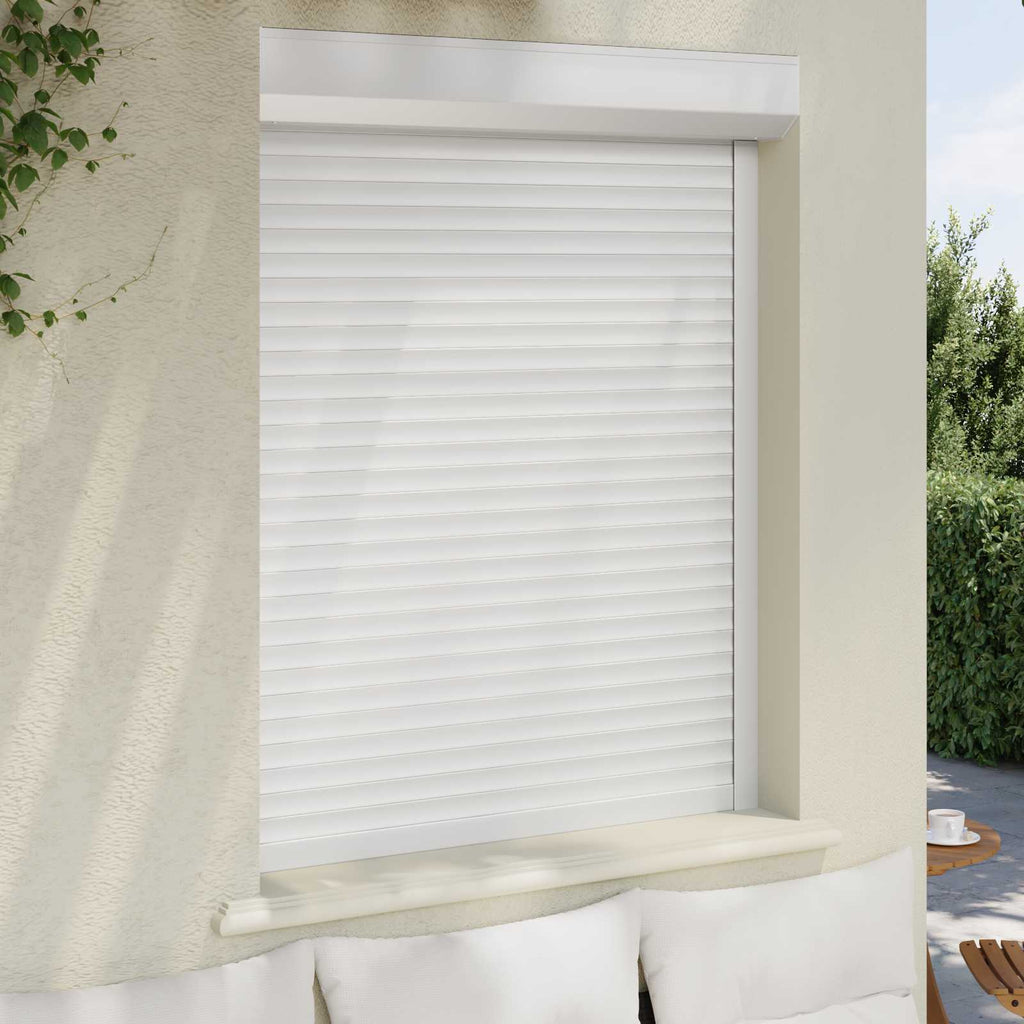 vidaXL Roleta Biały 100 x 130 cm Aluminium i poliuretan