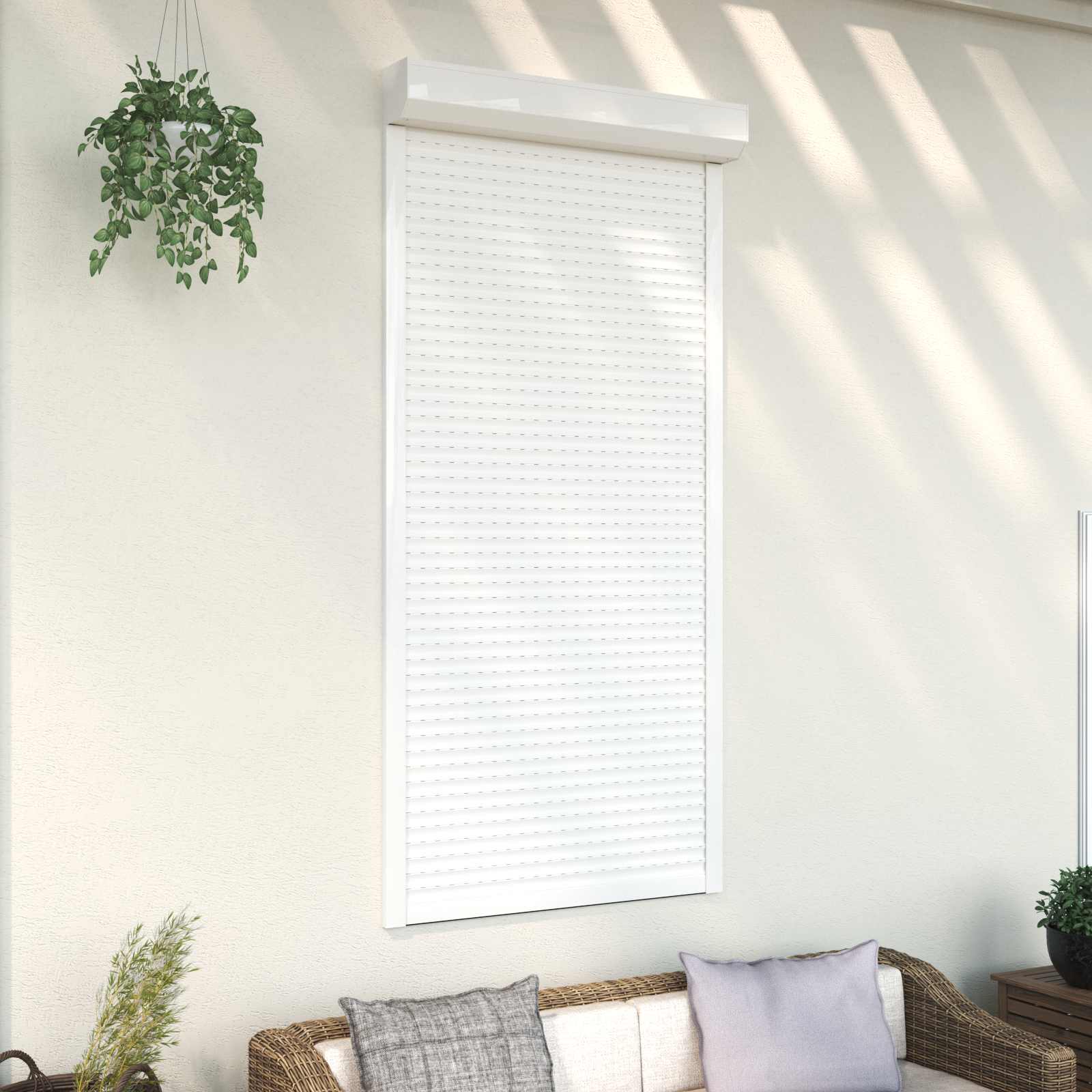 vidaXL Roleta Biały 100 x 210 cm Aluminium i poliuretan