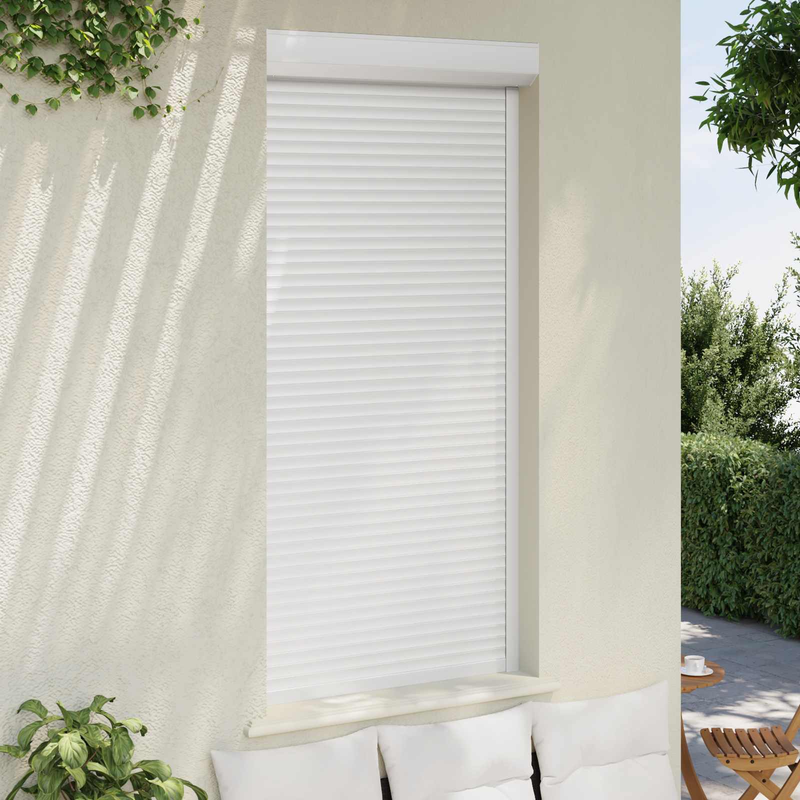 vidaXL Roleta Biały 100 x 210 cm Aluminium i poliuretan