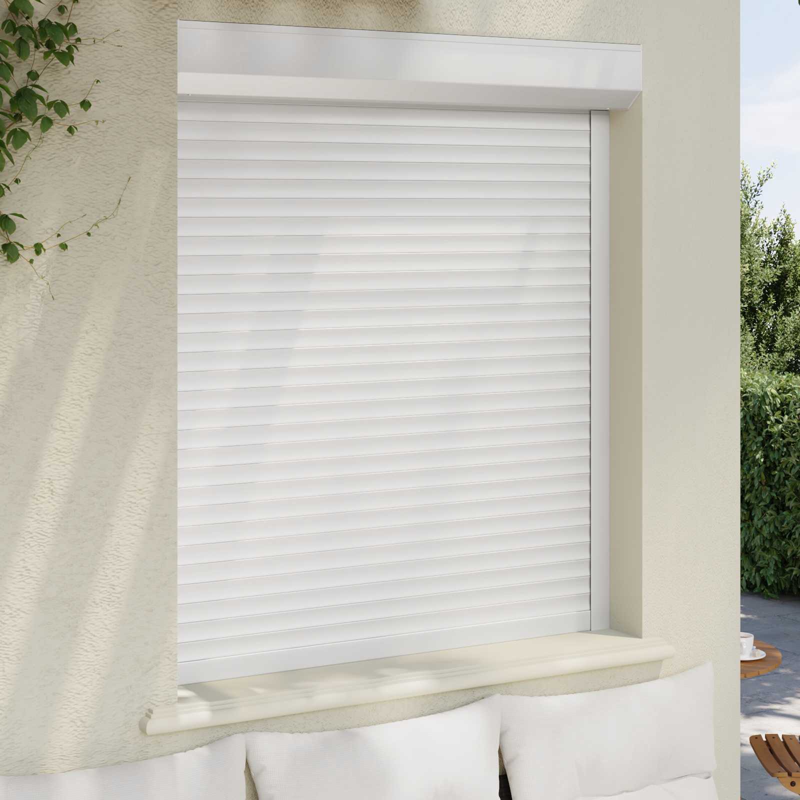 vidaXL Roleta Biały 110 x 130 cm Aluminium i poliuretan