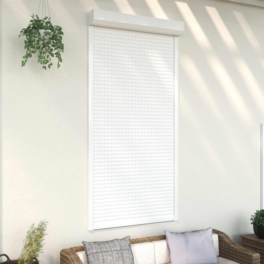 vidaXL Roleta Biały 110 x 220 cm Aluminium i poliuretan