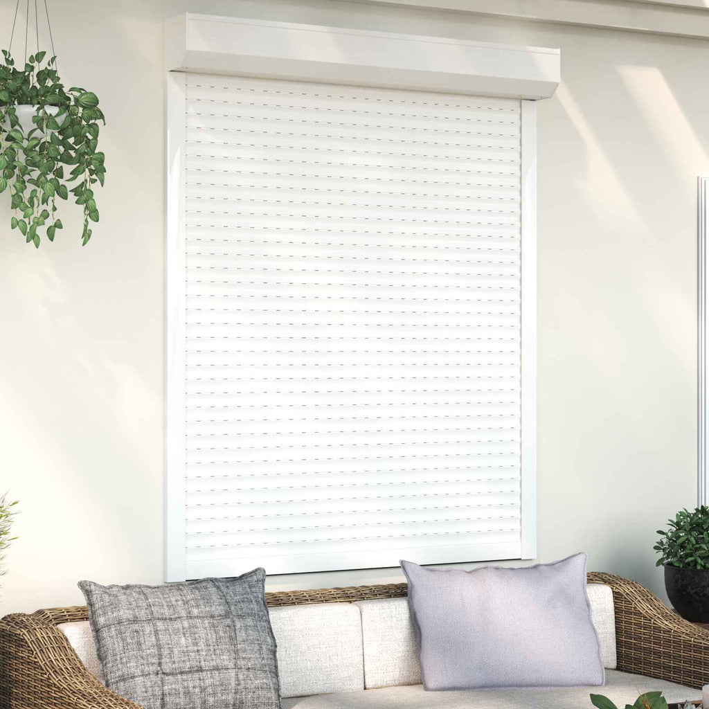 vidaXL Roleta Biały 120 x 150 cm Aluminium i poliuretan