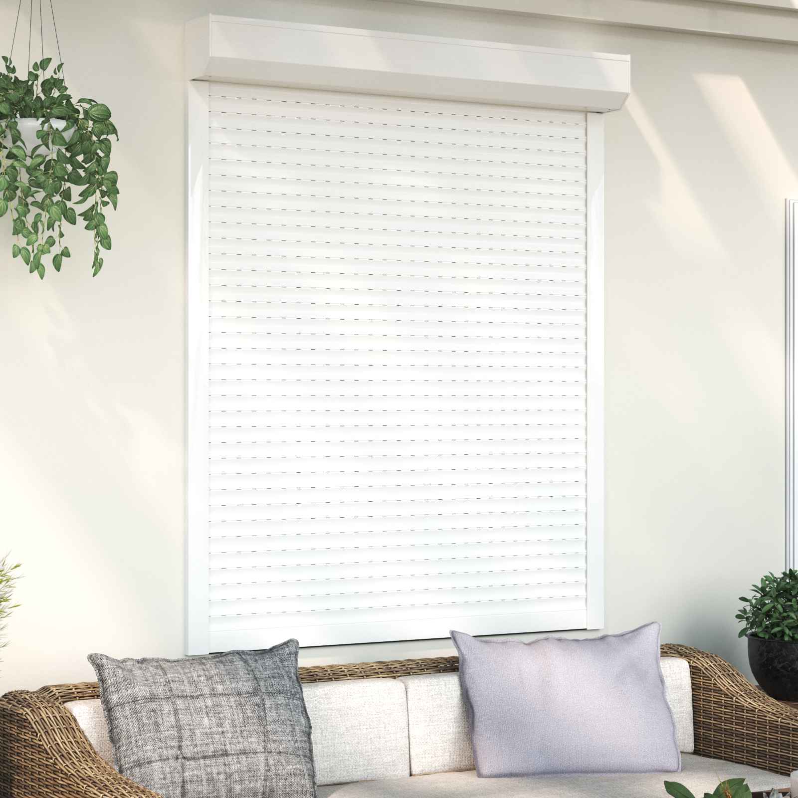vidaXL Roleta Biały 120 x 150 cm Aluminium i poliuretan