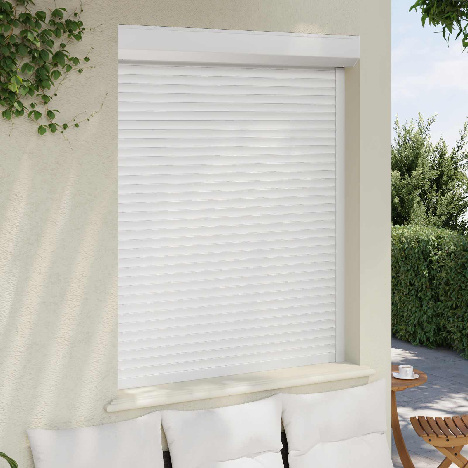 vidaXL Roleta Biały 120 x 150 cm Aluminium i poliuretan