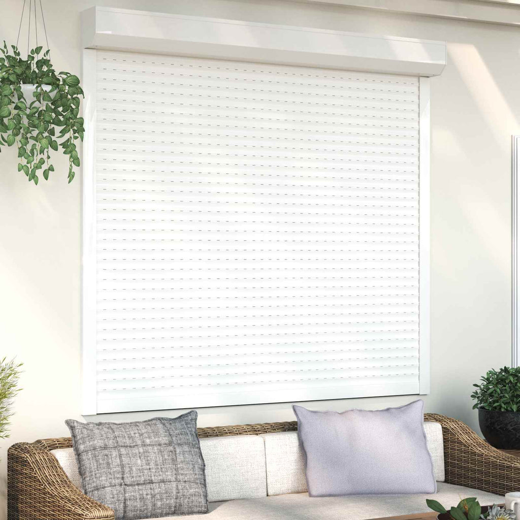 vidaXL Roleta Biały 160 x 150 cm Aluminium i poliuretan