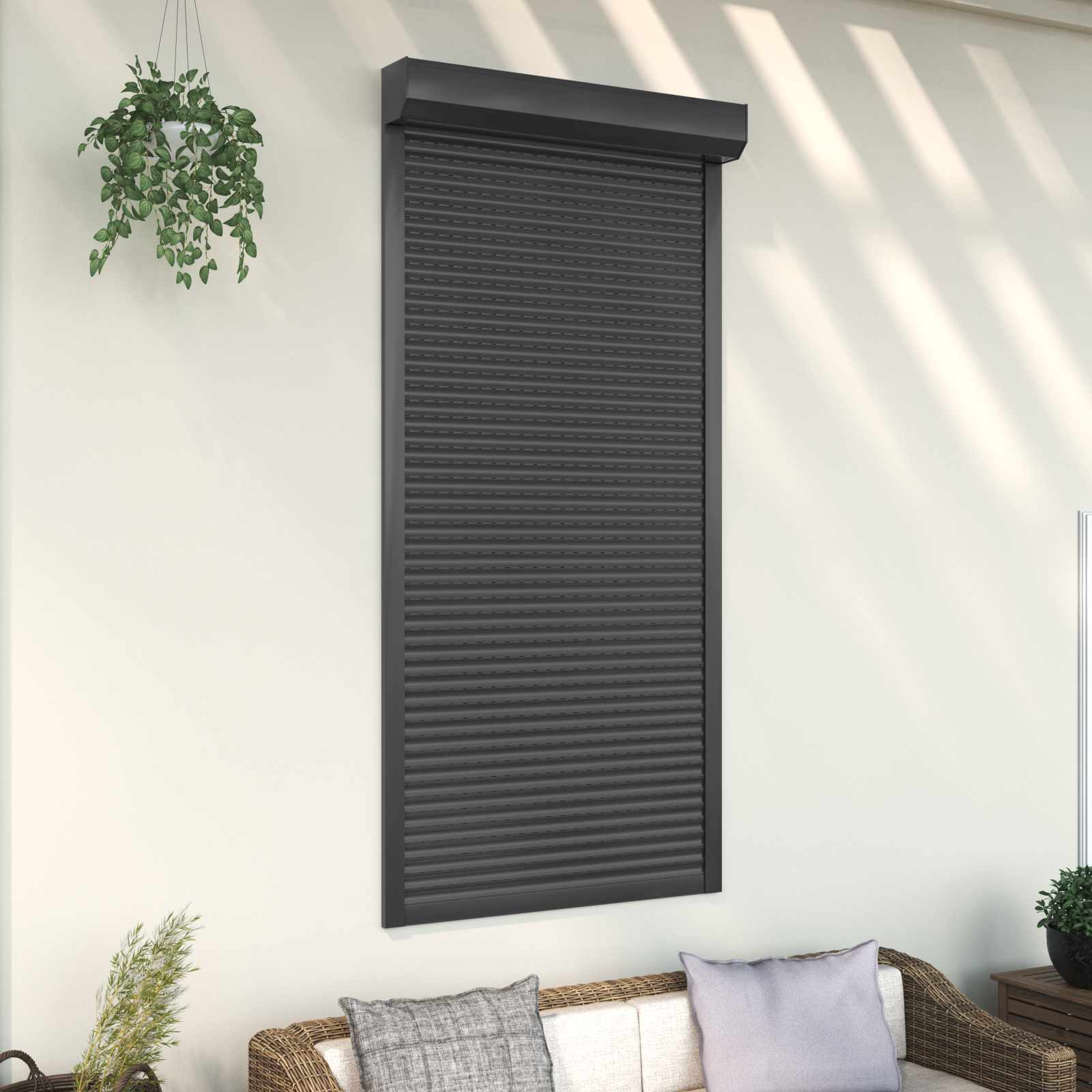 vidaXL Roleta Antracyt 100 x 210 cm Aluminium i poliuretan