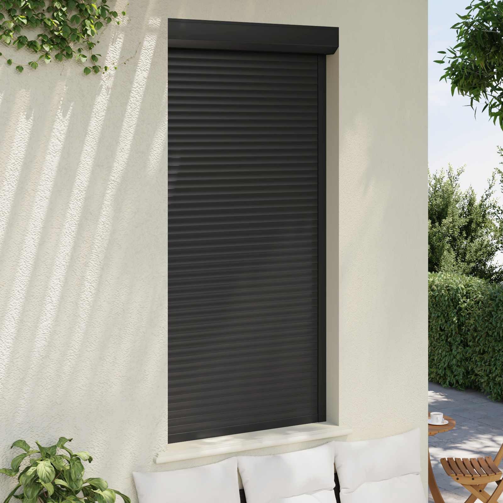 vidaXL Roleta Antracyt 100 x 210 cm Aluminium i poliuretan