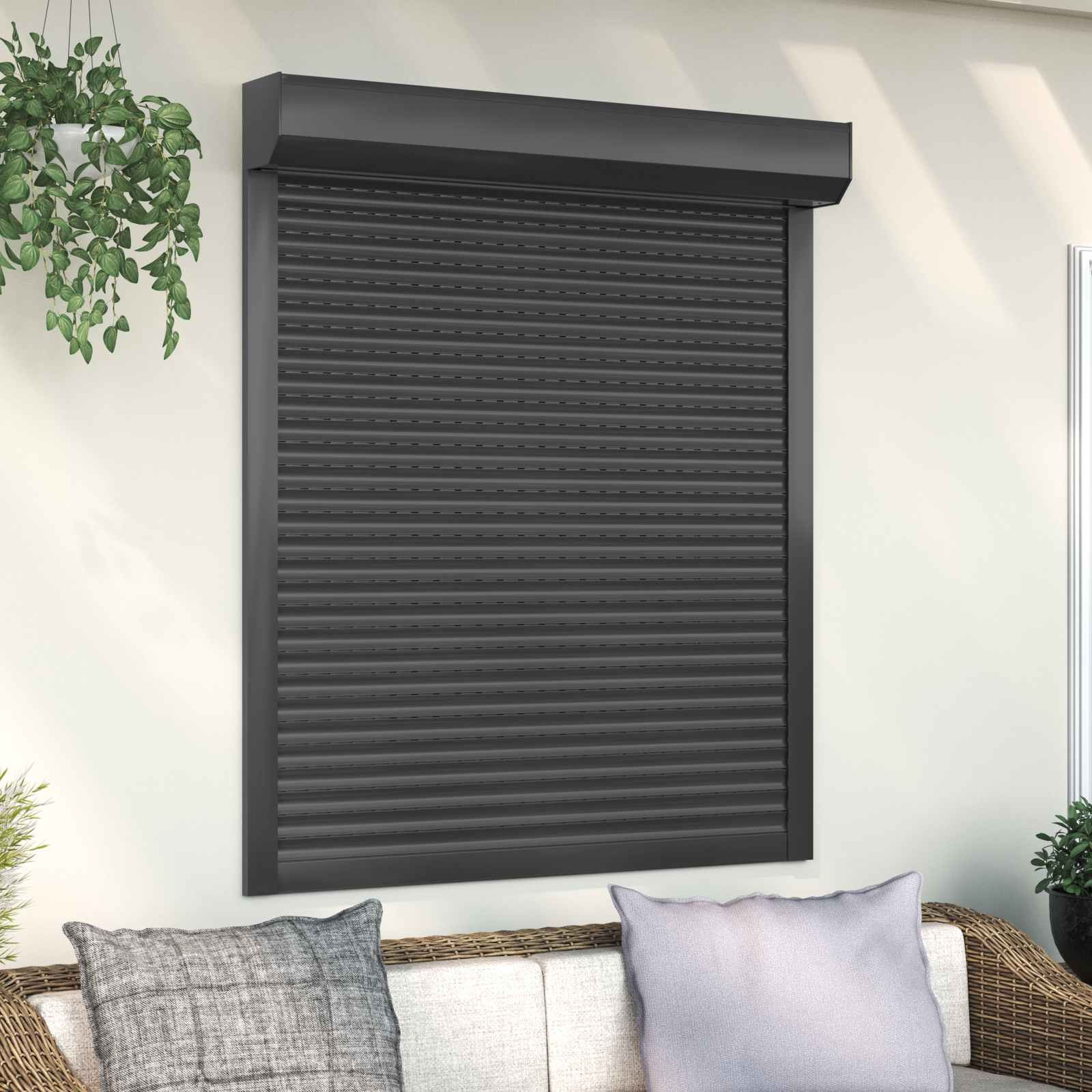 vidaXL Roleta Antracyt 110 x 130 cm Aluminium i poliuretan