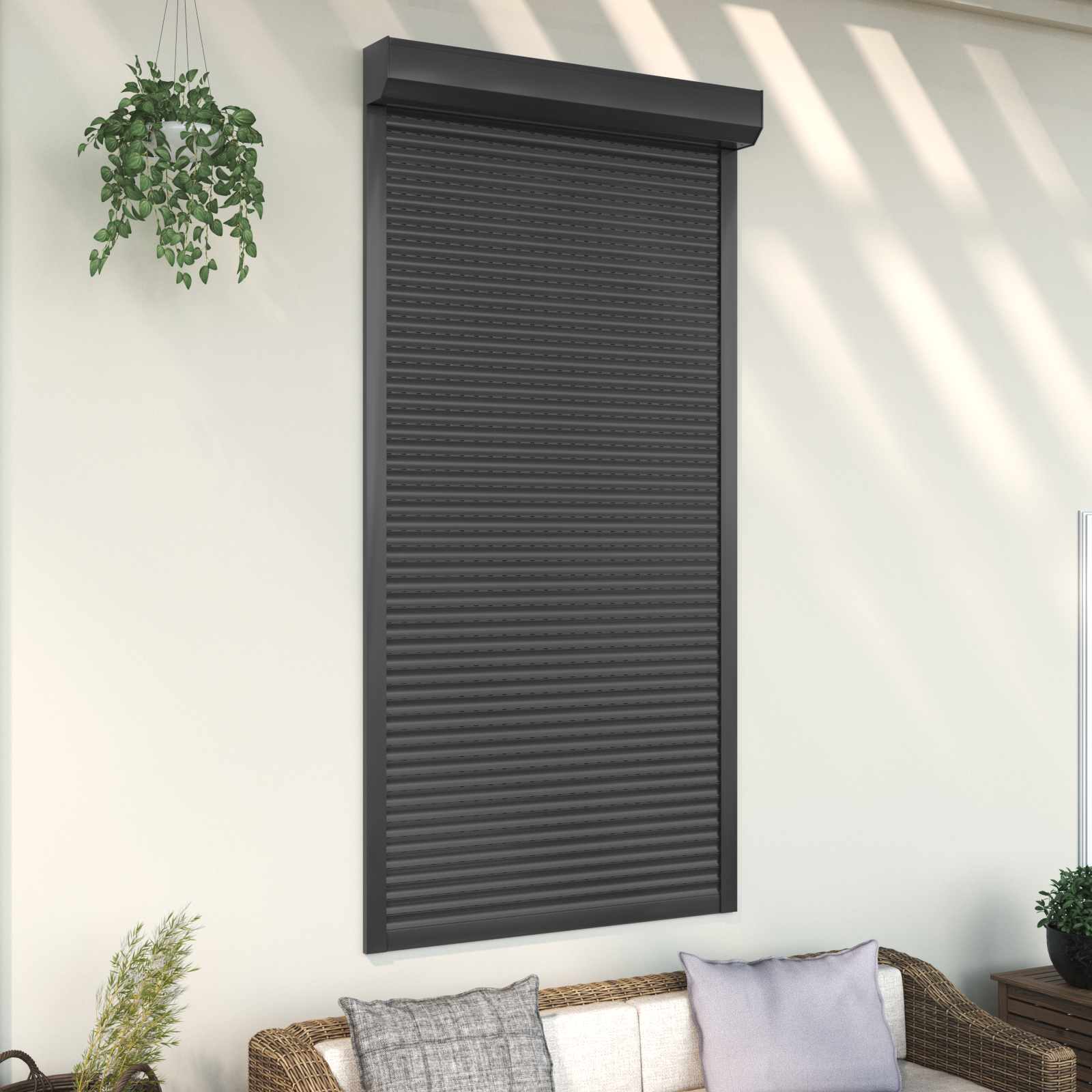 vidaXL Roleta Antracyt 110 x 220 cm Aluminium i poliuretan