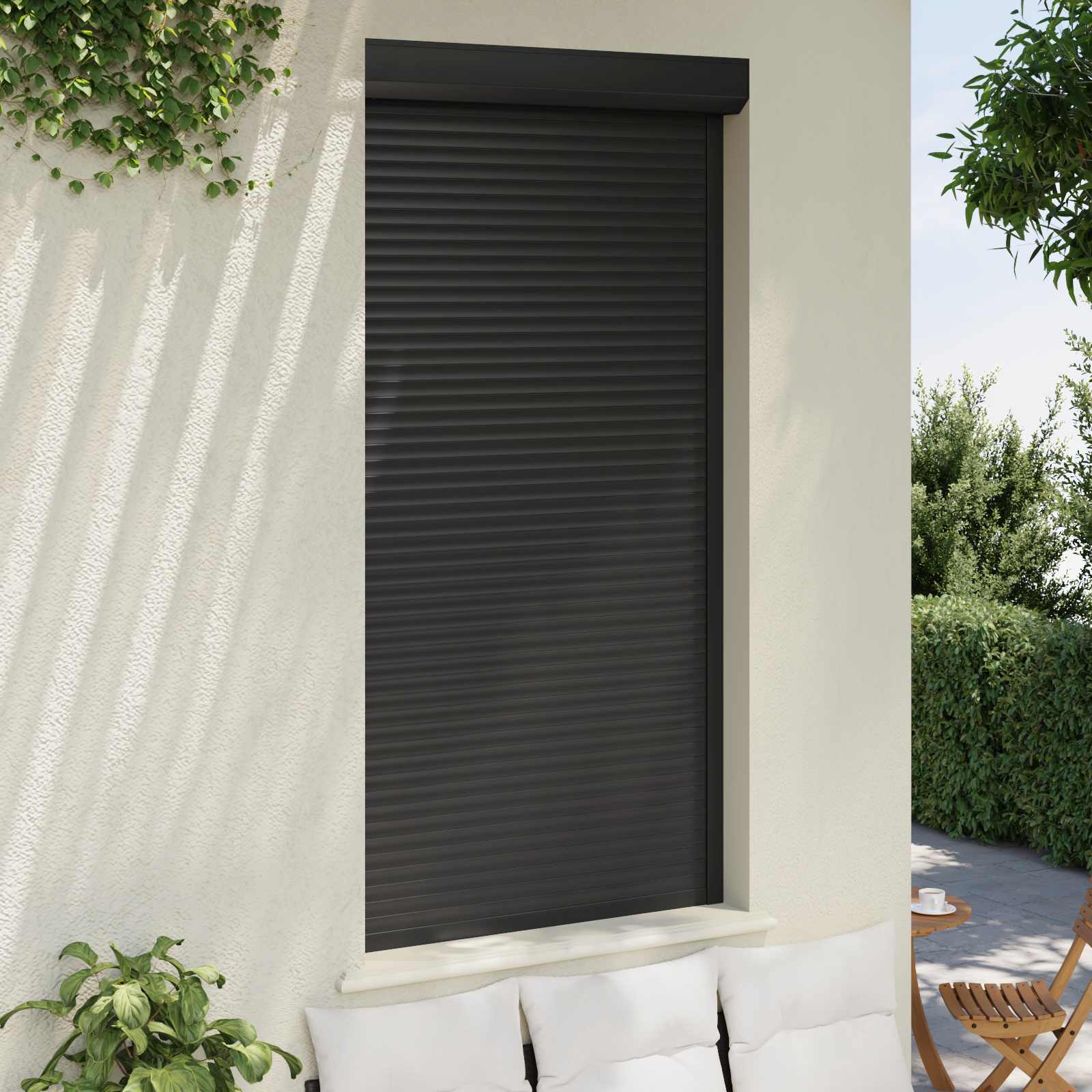 vidaXL Roleta Antracyt 110 x 220 cm Aluminium i poliuretan