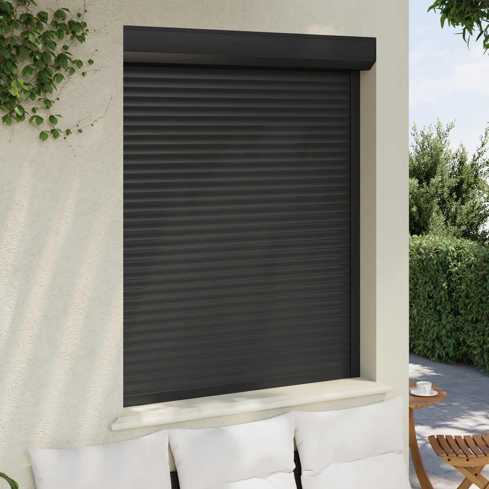 vidaXL Roleta Antracyt 120 x 150 cm Aluminium i poliuretan