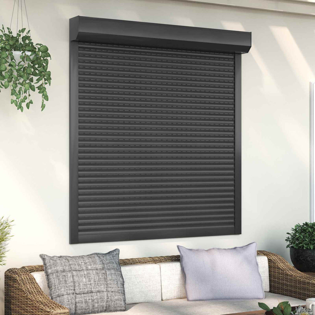 vidaXL Roleta Antracyt 130 x 140 cm Aluminium i poliuretan