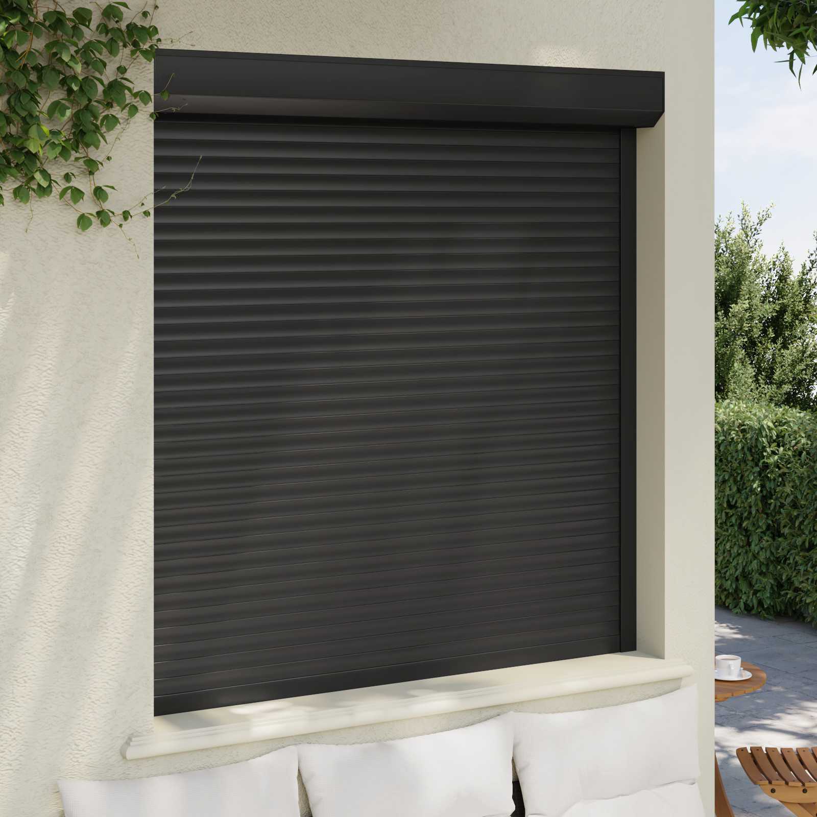 vidaXL Roleta Antracyt 140 x 150 cm Aluminium i poliuretan