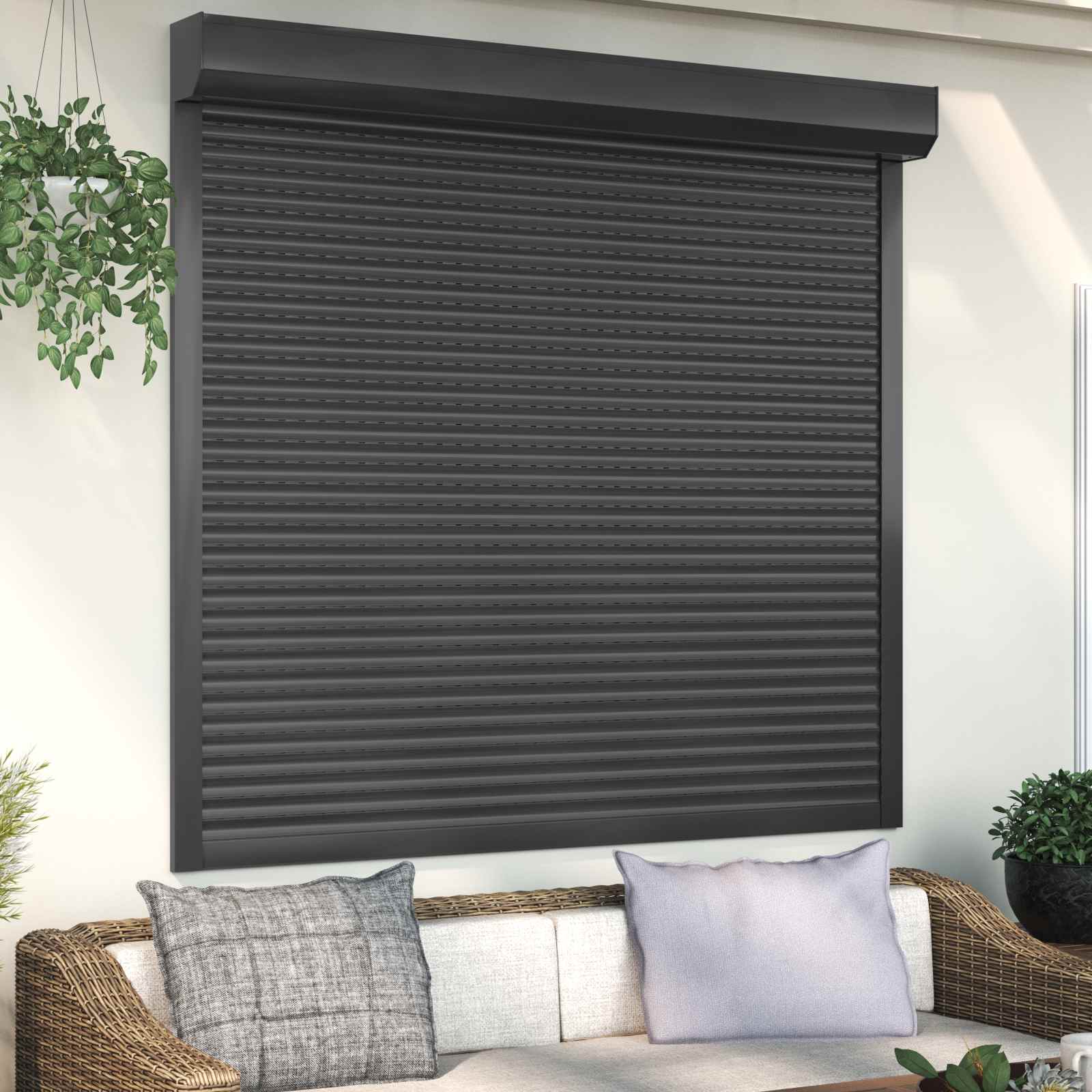 vidaXL Roleta Antracyt 160 x 150 cm Aluminium i poliuretan