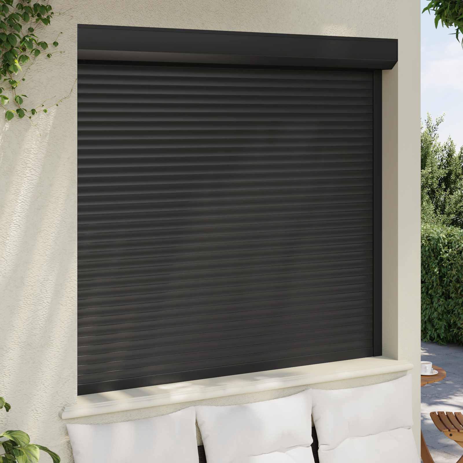 vidaXL Roleta Antracyt 160 x 150 cm Aluminium i poliuretan