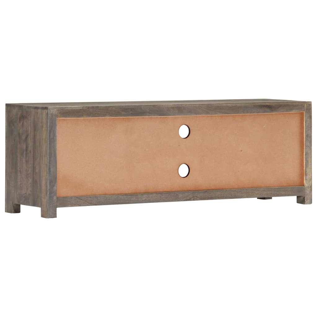 vidaXL Szafka pod TV, szara, 120x30x40 cm, lite drewno mango