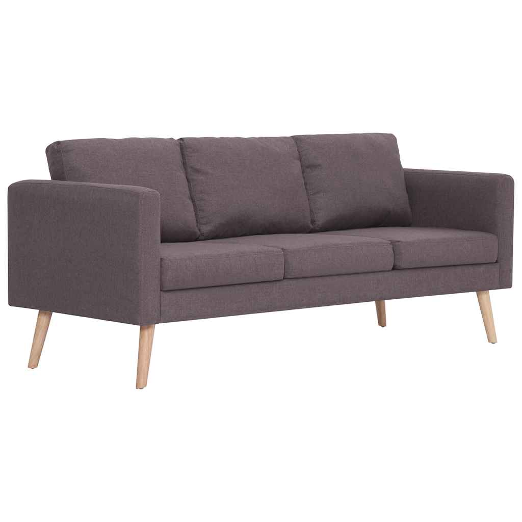 vidaXL Zestaw 2 sof tapicerowanych tkaniną, taupe