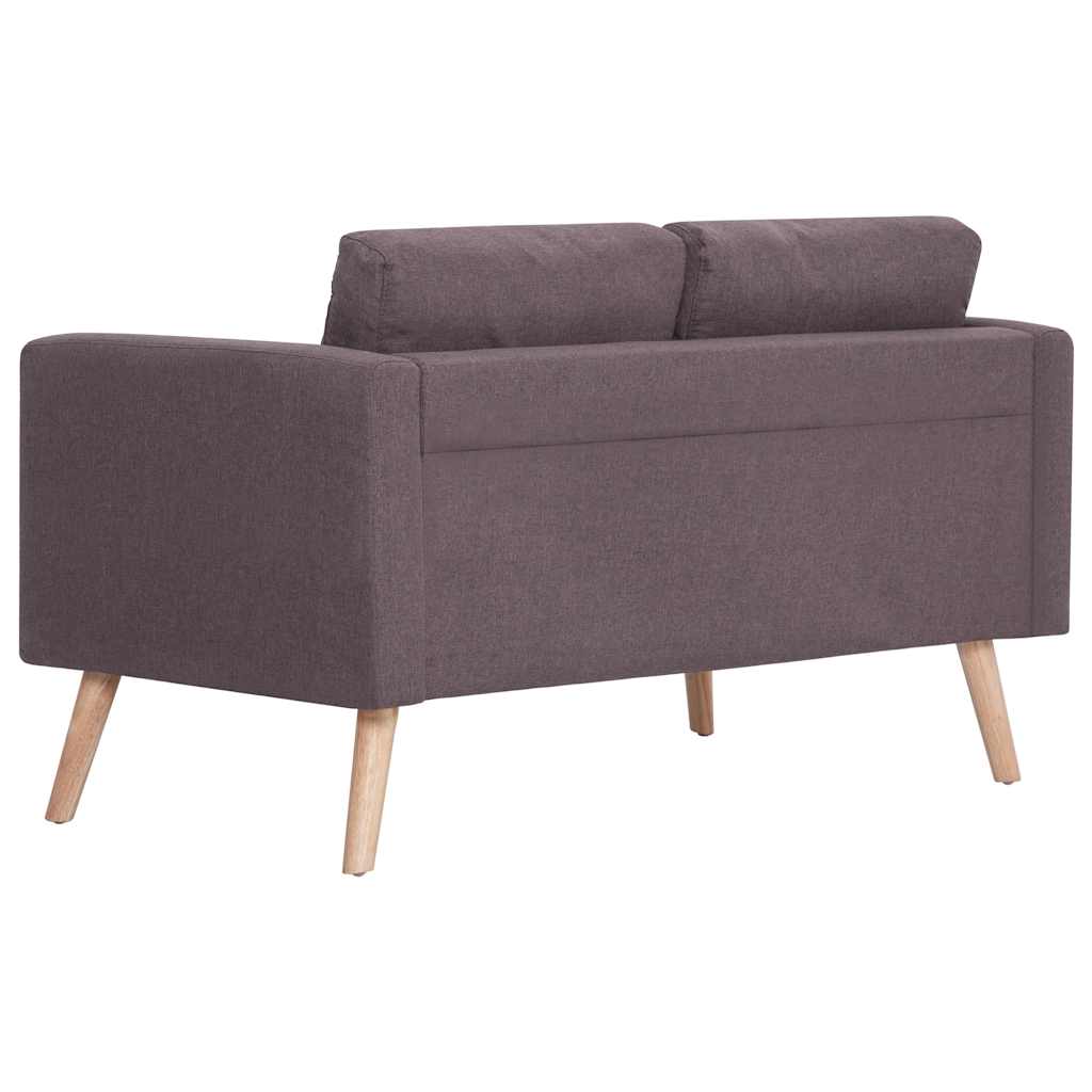 vidaXL Zestaw 2 sof tapicerowanych tkaniną, taupe