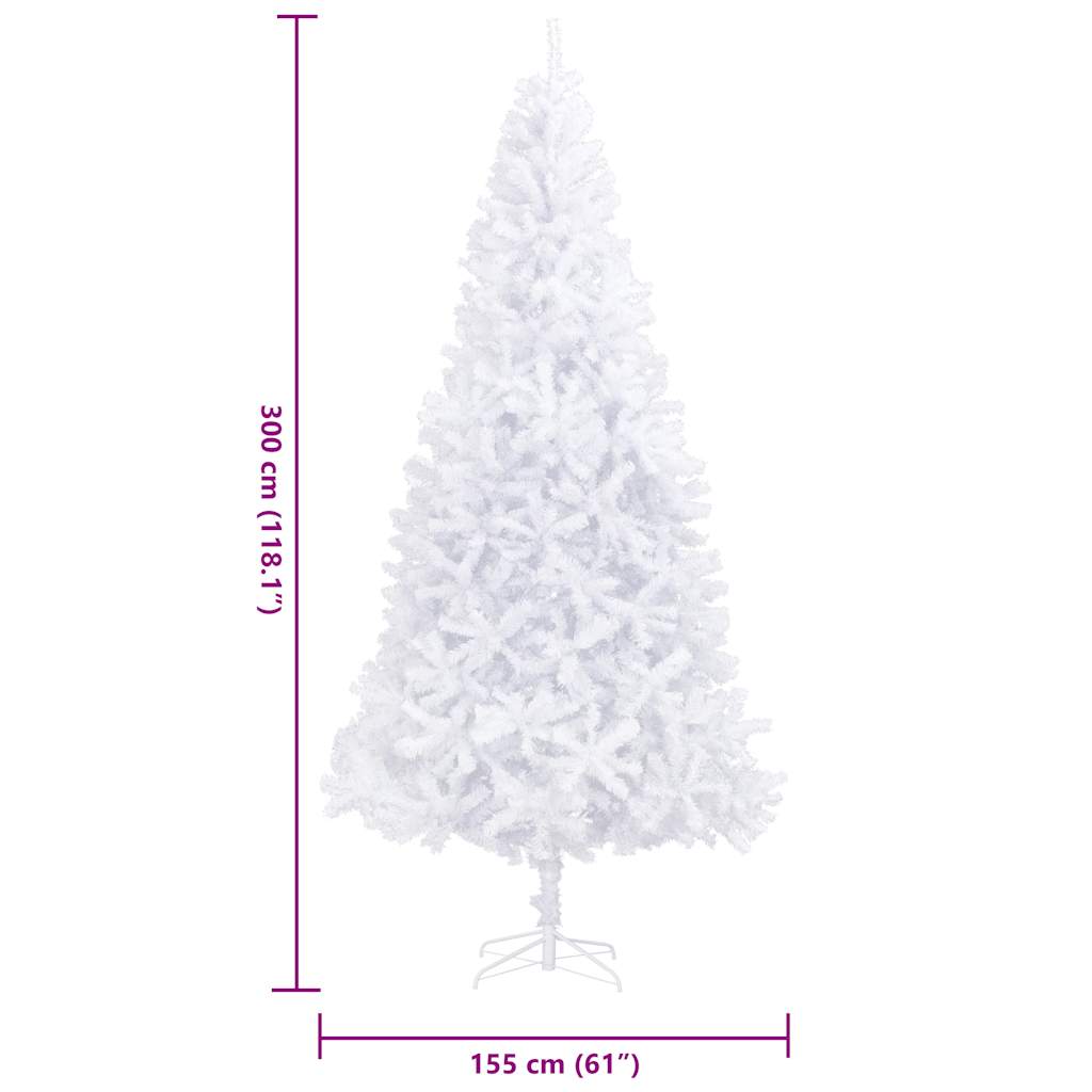 vidaXL Sztuczna choinka, 300 cm, biała